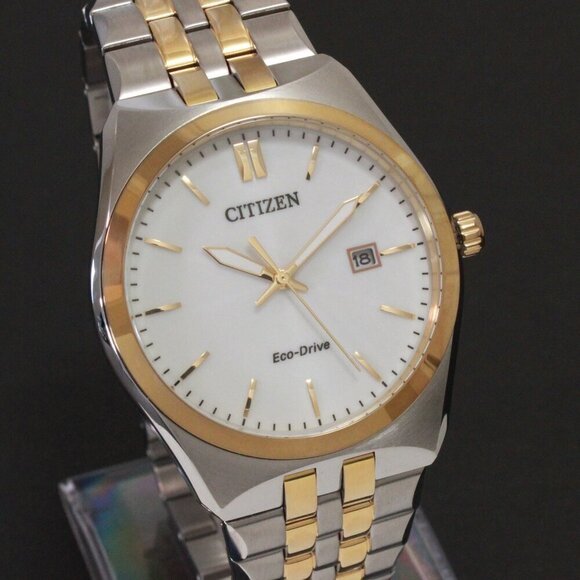 Citizen Men's Eco Drive Corso Integrated Bracelet Two Tone White Dial 40mm - Picture 5 of 11